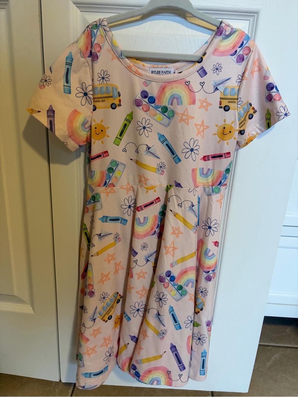 Rylee Faith Designs Girls School Print Dress